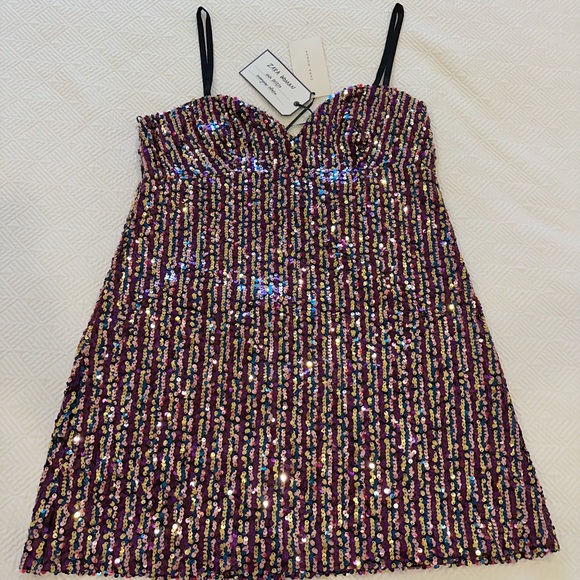 NWT Zara mini sequin dress Large - Picture 3 of 9